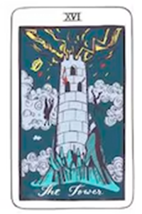 Major Arcana Tarot Meaning - The Tower (XVI)