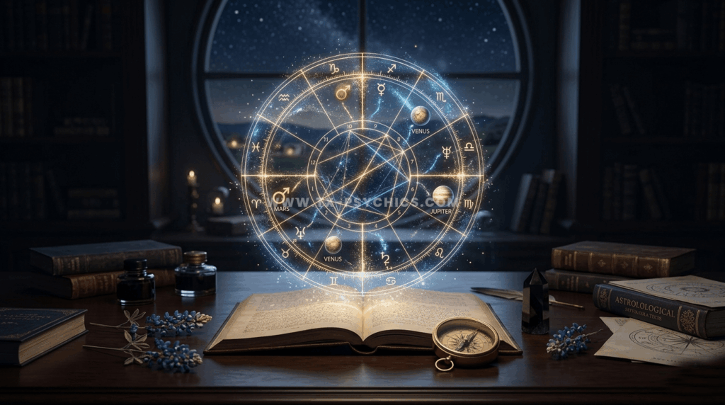 Interactive birthdate chart and natal map analysis by Texas Psychics experts